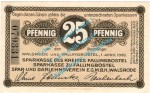 Walsrode , Notgeld 25 Pfennig Schein in kfr. Tieste 7680.05.15 , Niedersachsen 1920 Verkehrsausgabe