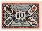 Waltershausen , Notgeld 10 Pfennig Schein in kfr. M-G 1374.1 , Thüringen 1921 Seriennotgeld