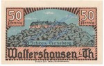 Waltershausen , Notgeld 50 Pfennig Schein in kfr. M-G 1374.1 , Thüringen 1921 Seriennotgeld