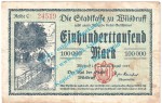 Wilsdruff , Notgeld 100.000 Mark Schein in gbr. Keller 5637.a , Sachsen 1923 Grossnotgeld Inflation