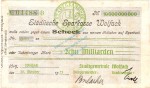 Wolfach , Banknote 10 Milliarden Mark Schein gbr. Keller 5693 , Baden 1923 Inflation