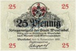 Wunsiedel , Notgeld 25 Pfennig -Tor- in kfr-unc 8140.05.16 , Bayern 1918 Verkehrsausgabe